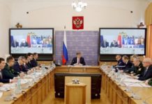 Губернатор края Виктор Томенко принял участие в видеоселекторном совещании по вопросам готовности регионов Сибири к паводку и пожароопасному сезону
